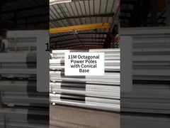 Konik tabanlı 11 metrelik sekizgen güç direkleri