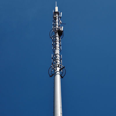 Antenna koltukları ile özelleştirilmiş galvanizli çelik iletişim direği
