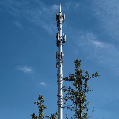 Sıcak Dip Galvanizli Çelik Anten Monopoles Platformlu