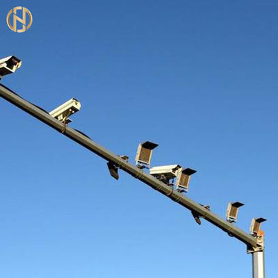 10-35M Yükseklik CCTV Kamera Direği Galvanizli Çelik Güvenlik Kamera Direği
