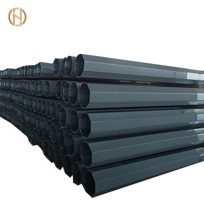 Siyah Epoksi Boya ile Özel Yapılmış Çelik Yardımcı Kutup 18 Metre Yükseklik