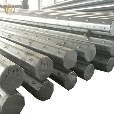 Sekizgen Galvanizli Güç Direği Çelik İletim Direği 70FT 75FT 90FT