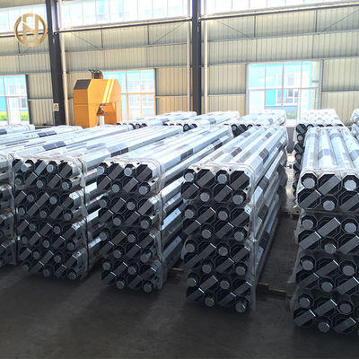 10m 11m Sınıf 3 Galvanizli Çelik Elektrik Direği 11KV 33KV 5.3KN 6.7KN