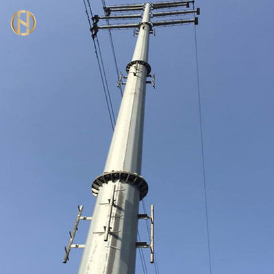 132KV 138KV Metal Güç Direği 32 Metre Galvanizli Güç Direği 12 Taraflı
