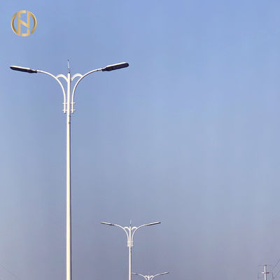 Yer üzerine monte edilmiş 3m 6m 8m 12m sokak aydınlatması için özel sıcak dip galvanize sekizgen dış lambası