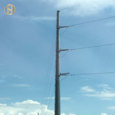 Taban Plakası ve M48 Ankraj Cıvatası ile 138KV HDG 35M Elektrikli Yardımcı Direk 60-90 Derece