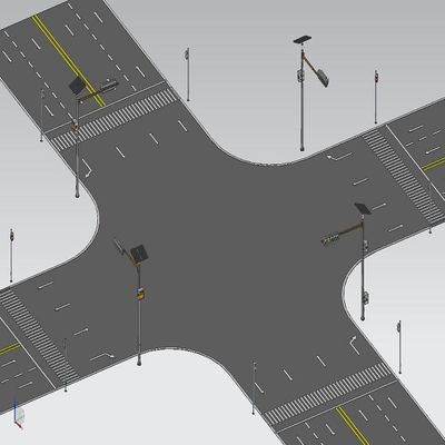 Sokak için 12M Konsol ASTM GR65 Trafik Işık Direği