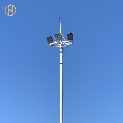 Dodecagon Shape Yüksek Direk Direği Galvanizli Işık Direği 75FT 80FT