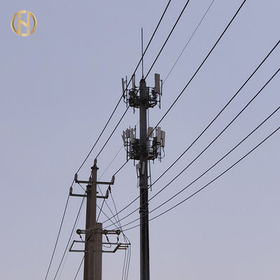 30m Sıcak Dip Galvanizli Telekom Mast direği ASTM A572 GR65 Çelik