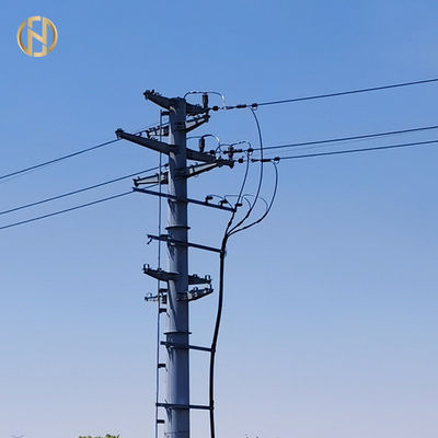 Özel Boyutlu Metal Güç Direği 69KV 90FT Çelik Elektrik Q460C