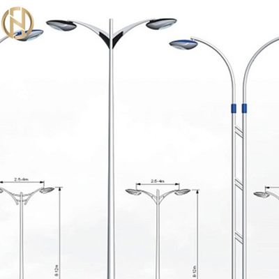 3mm Q235 Sekizgen Dekoratif Sokak Lambası Direği Multipiramidal