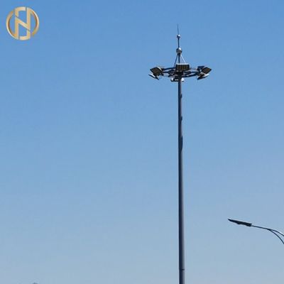 Sıcak Daldırma Galvanizli Çelik Stadyum Teleskoplu Yüksek Direkli Işık Direği