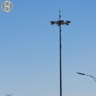 Q345 Poligonal Yüksek Direk Kutup LED sokak lambası için Sıcak Daldırma Galvaniz
