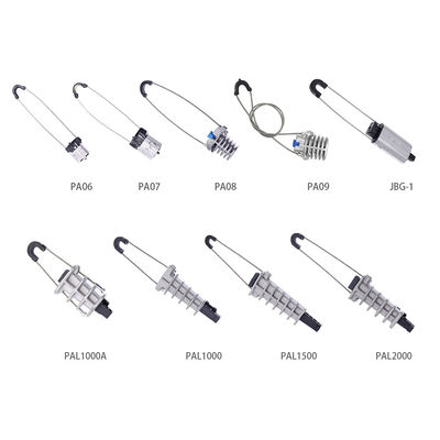 Yüksek Mukavemetli Metal Kablo Optik Gerginlik Kelepçesi Çıkmaz Ankraj Kama Kelepçesi Fiber