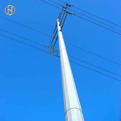 satın almak 33kV/66kV Q355B HDG Sekizgen Çelik Enerji Direği, 30FT/40FT Kayar Eklemli Monopol, Havai Elektrik Hatları İçin, ISO 1461 online manufacture