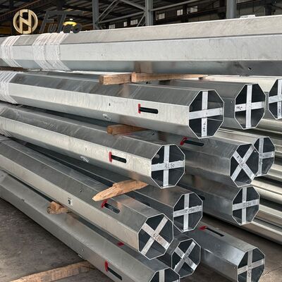satın almak 12m 40ft Q460 Sıcak Dip Galvanize Sekizgen Çelik Uygulama direği online manufacture