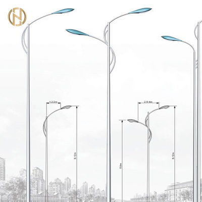 satın al 6M 8M 10M 12M Sokak Lambası Direği Sekizgen Şekil Q235B / Q345B Mil Malzemesi online manufacture