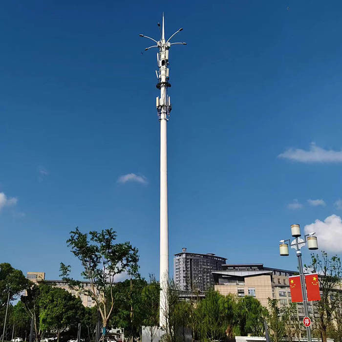 Özel sıcak dip galvanizli çelik 30m Antenli Telekomünikasyon direği