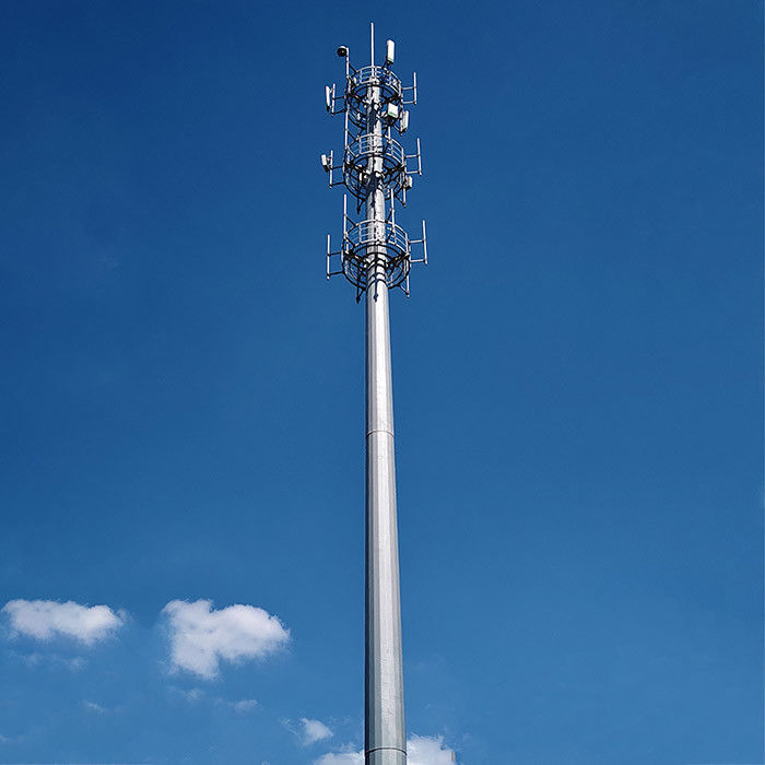100FT 120FT Telekom kutupları Sıcak Dip Galvanizli Yüzey Tedavisi Ve Futao Telekomünikasyon Post Deflection Hesabı