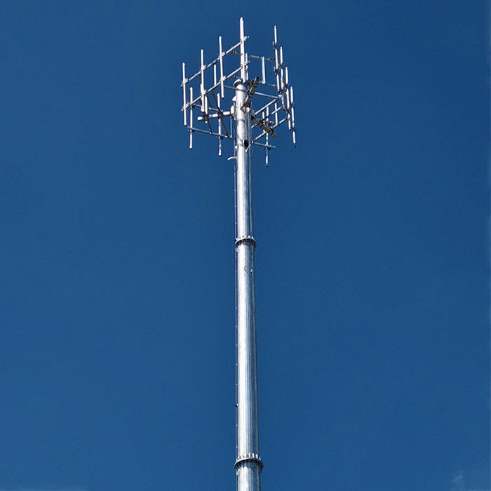 Özel sıcak dip galvanizli çelik 30m Antenli Telekomünikasyon direği