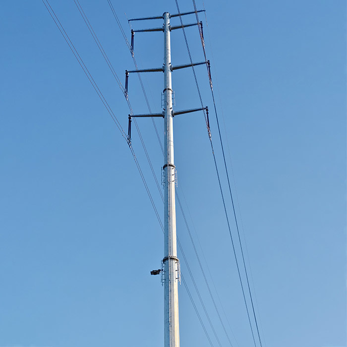 25FT-45FT Sekizgen Çokgen Sıcak Dip Galvanize Elektrik Dağıtım Çelik Güç direği