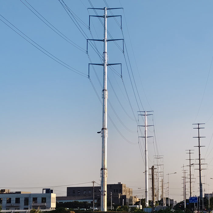 25FT-45FT Sekizgen Çokgen Sıcak Dip Galvanize Elektrik Dağıtım Çelik Güç direği