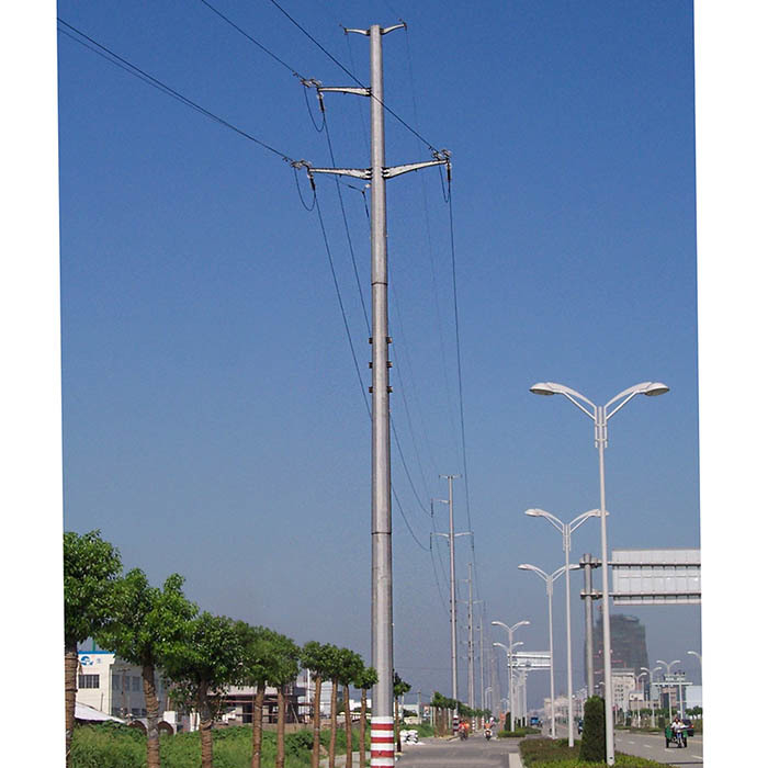 25FT-45FT Sekizgen Çokgen Sıcak Dip Galvanize Elektrik Dağıtım Çelik Güç direği