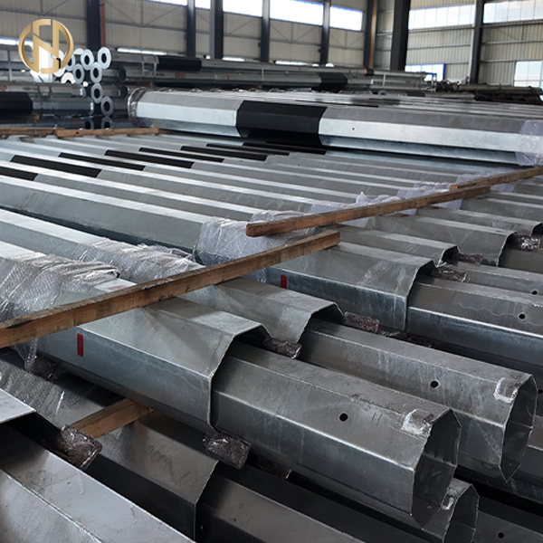 25FT-45FT Sekizgen Çokgen Sıcak Dip Galvanize Elektrik Dağıtım Çelik Güç direği
