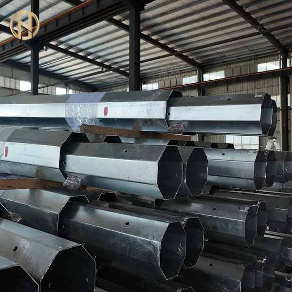 25FT-45FT Sekizgen Çokgen Sıcak Dip Galvanize Elektrik Dağıtım Çelik Güç direği