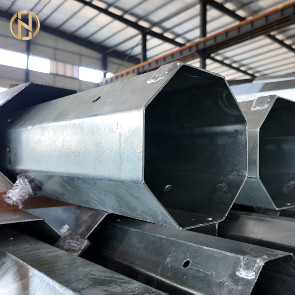 25FT-45FT Sekizgen Çokgen Sıcak Dip Galvanize Elektrik Dağıtım Çelik Güç direği
