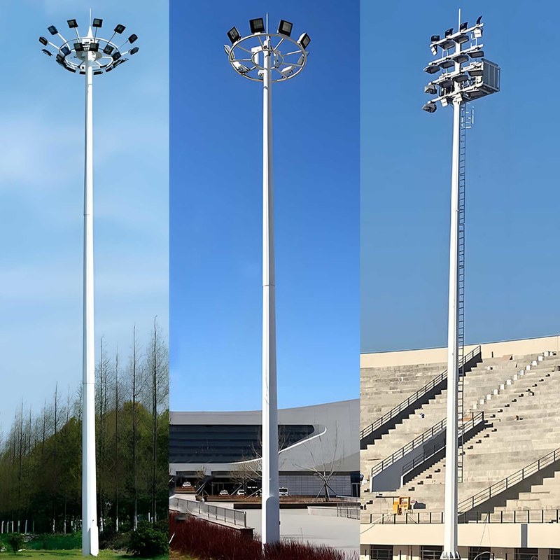 15m - 50m Ayarlanabilir Yüksek Direkli Işık Stadyum Yüksek Direkli Işık Direği Sıcak Satışlı Galvanizli Yüksek Direkli Aydınlatma Çelik Direk