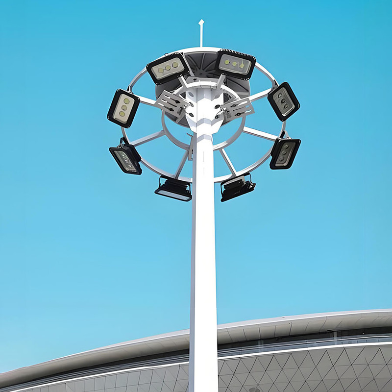 15m - 50m Ayarlanabilir Yüksek Direkli Işık Stadyum Yüksek Direkli Işık Direği Sıcak Satışlı Galvanizli Yüksek Direkli Aydınlatma Çelik Direk
