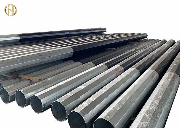 Galvanizli Renkli Boru Çelik Direk 33KV Çift Devre Süspansiyon Kulesi