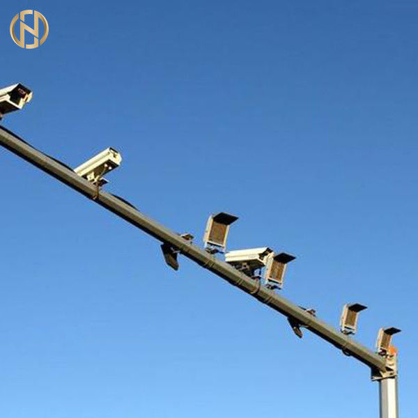 10-35M Yükseklik CCTV Kamera Direği Galvanizli Çelik Güvenlik Kamera Direği