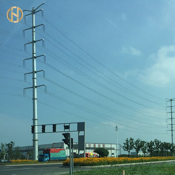 220KV Boru Çelik Direk Çelik İletim Direği 230KV EN Stardand