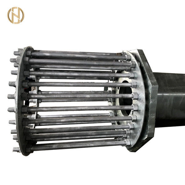 Taban Plakası ve M42 Ankraj Cıvatası ile 138KV HDG 33M Elektrikli Yardımcı Kutup 100FT 105FT 0-5 Derece