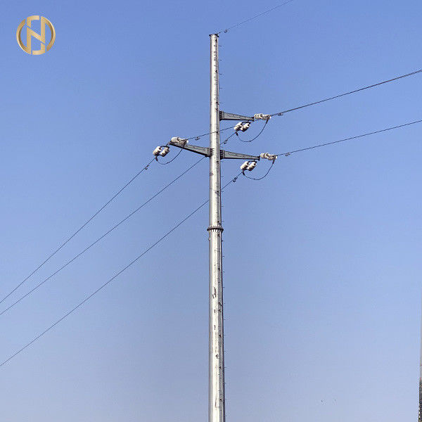 Sekizgen Galvanizli Güç Direği Çelik İletim Direği 70FT 75FT 90FT