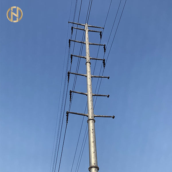 Galvanizli Çelik İletim Direkleri 12.2m 69KV İyi Bitmiş Galvaniz