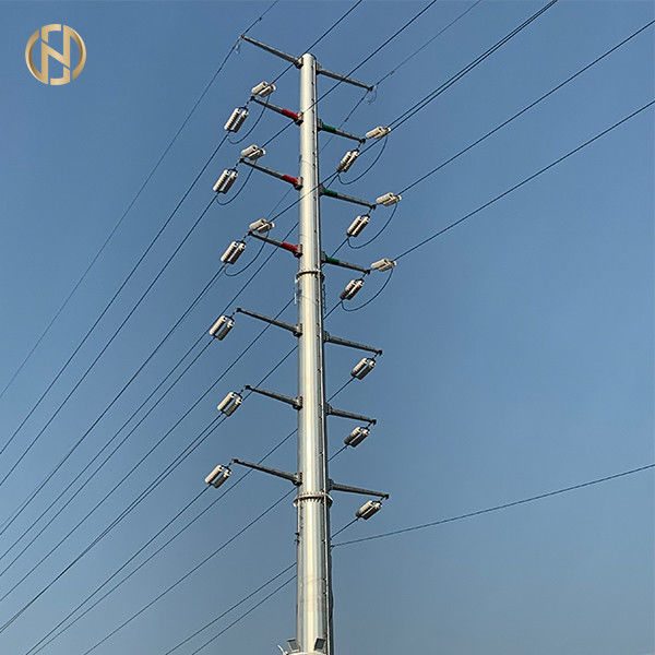 10 - 30M Sıcak Daldırma Galvanizli Direk ASTM 123 ASTM 153 30FT 10KV - 550KV