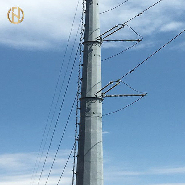 Galvanizli Elektrik Dağıtım Çelik Direk 14m Yükseklik