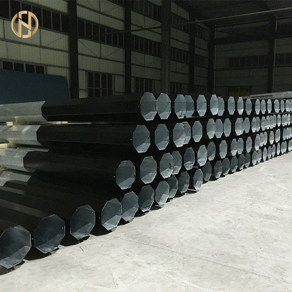Özel Renkli Elektrik Güç Kutbu 12m 500daN Sıcak Daldırma Galvanizli Yüzey