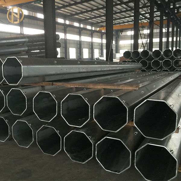 Siyah Epoksi Boya ile Özel Yapılmış Çelik Yardımcı Kutup 18 Metre Yükseklik