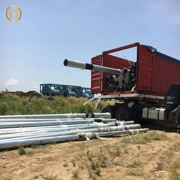 Yükseklik 13m Elektrik Direkleri, Metal Elektrik Direkleri 450daN SF 2.0 ICE için