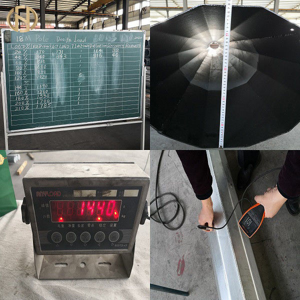 Özel Boyutlu Metal Güç Direği 69KV 90FT Çelik Elektrik Direği Q460C