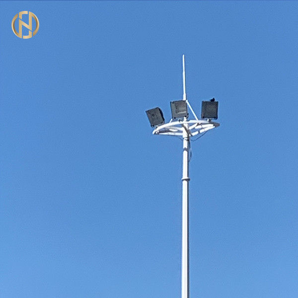 Elektrikli Kaldırma Sistemli Yüksek Direkli Galvanizli Işık Direği 30M 35M