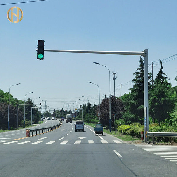 14M Konsol L Tipi Sekizgen Galvanizli Trafik Işık Direği 6M
