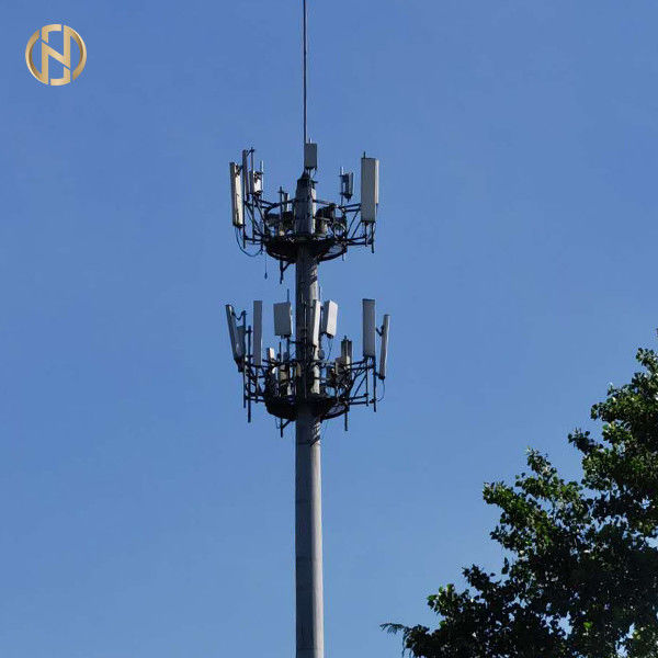 Sıcak Daldırma Galvanizli Telekomünikasyon Sonrası 20M 25M 30M 35M 40M Rüzgara Dayanıklı