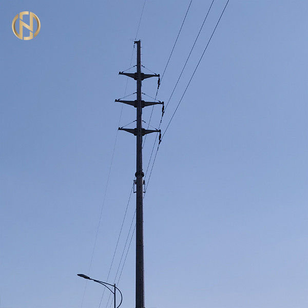 İletim Hattı için 19M 3000daN 60FT Boru Konik Çelik Kutup Monopole Kulesi