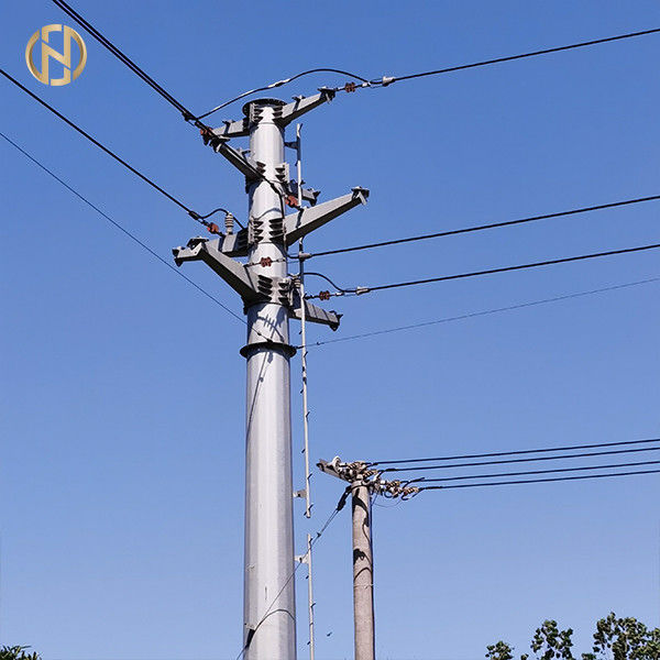 İletim Hattı için 19M 3000daN 60FT Boru Konik Çelik Kutup Monopole Kulesi