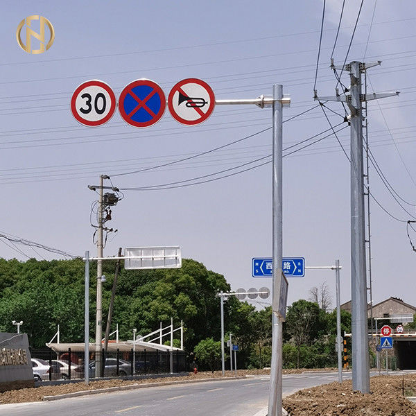 Sekizgen Şekil Yol İşareti Direği Galvanizli Çelik Trafik İşareti Sonrası
